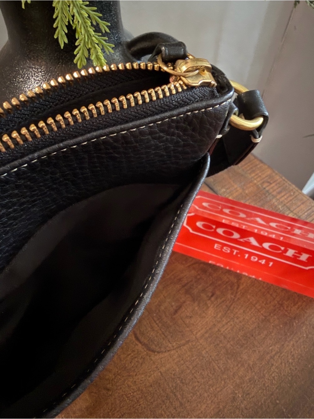 Coach Black Leather Crossbody Bag - Picture 8 of 12